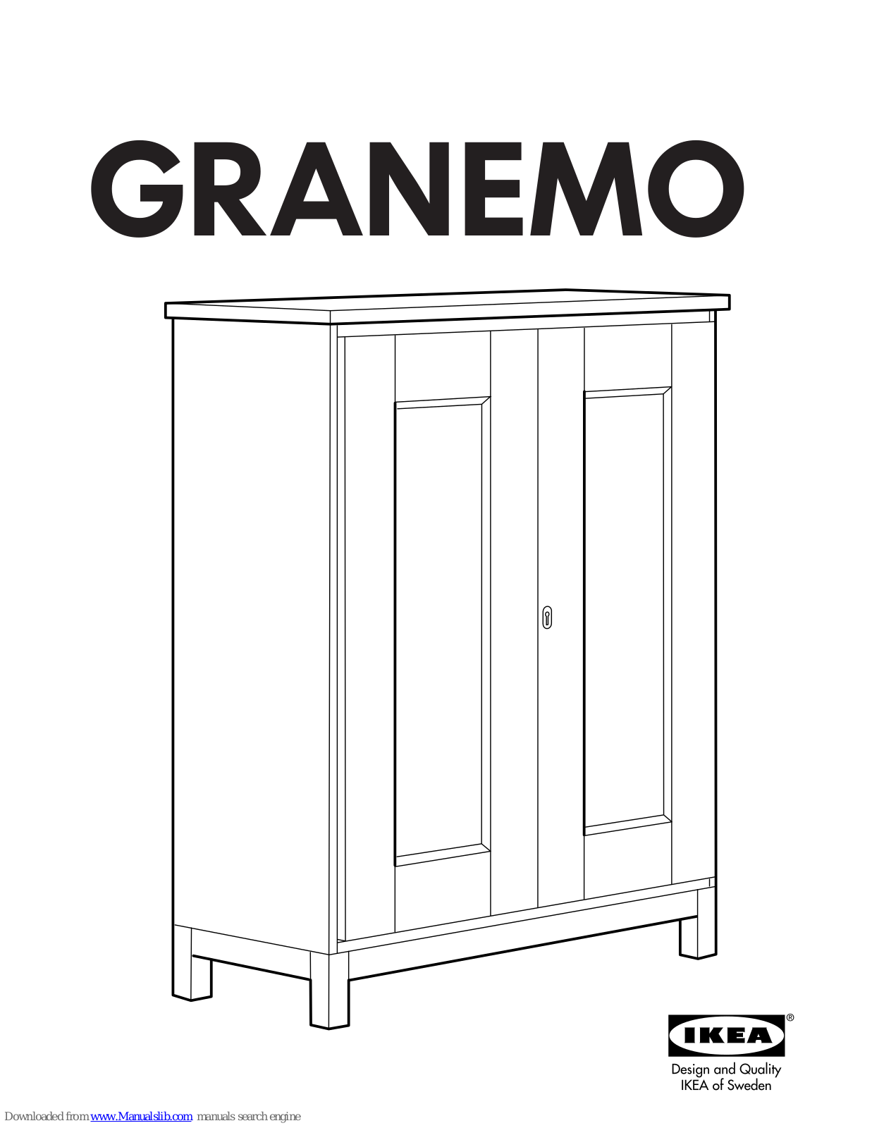 IKEA GRANEMO CABINET 35 3/8X44 7/8, GRANEMO Instructions Manual - ManualMachine.com