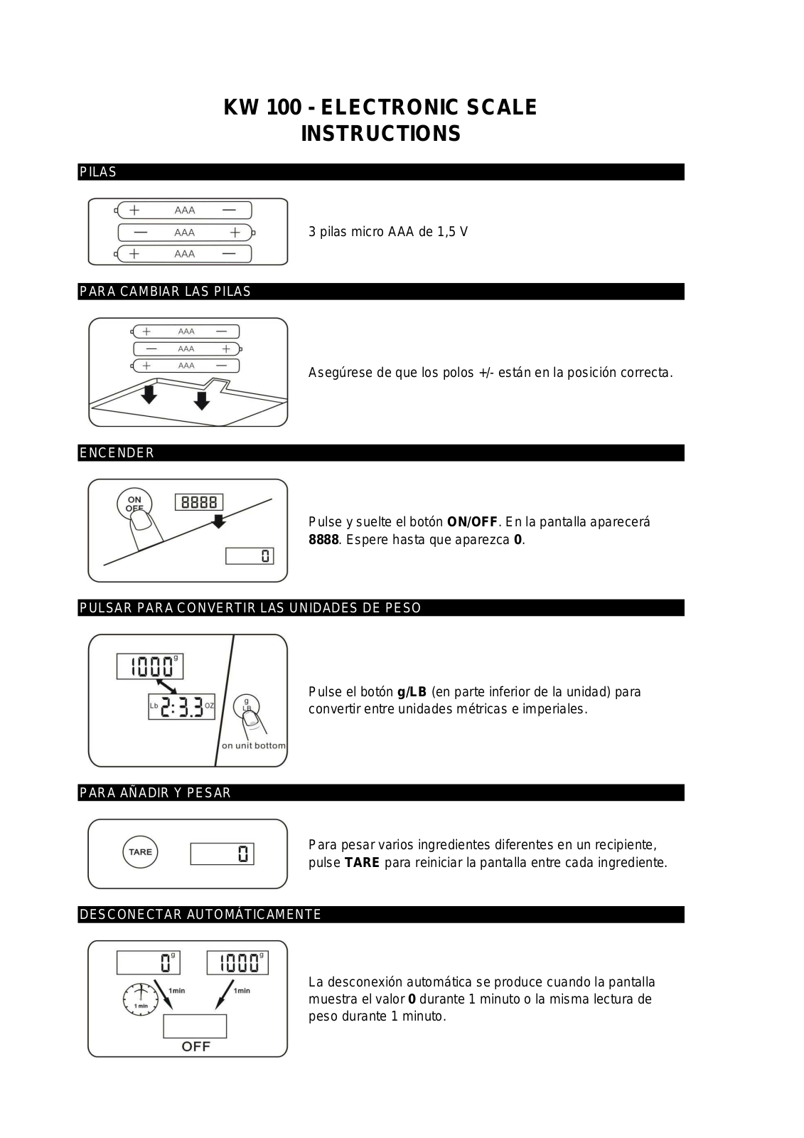 Techno Line KW 100 Operating Instructions