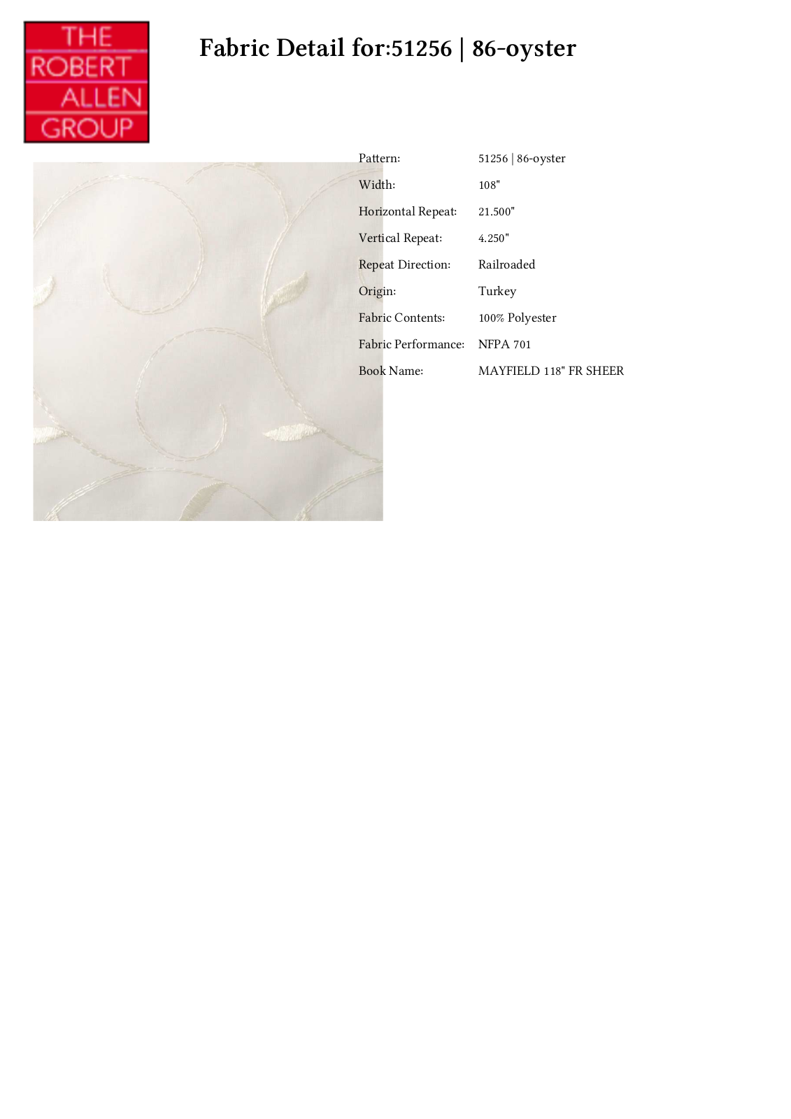 Duralee CRAL4148 Specifications - ManualMachine.com