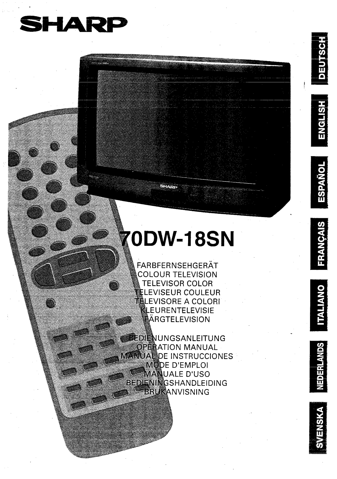 SHARP 70DW-18SN User Manual