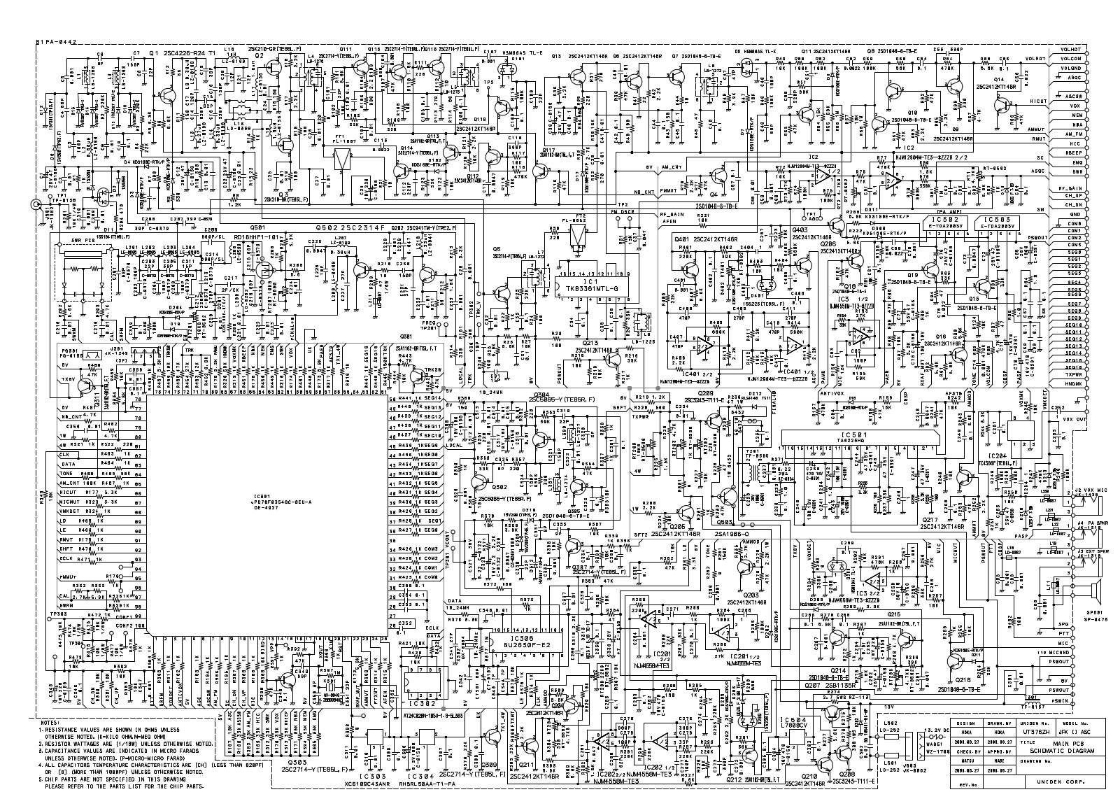 President JFK Schematic Diagram