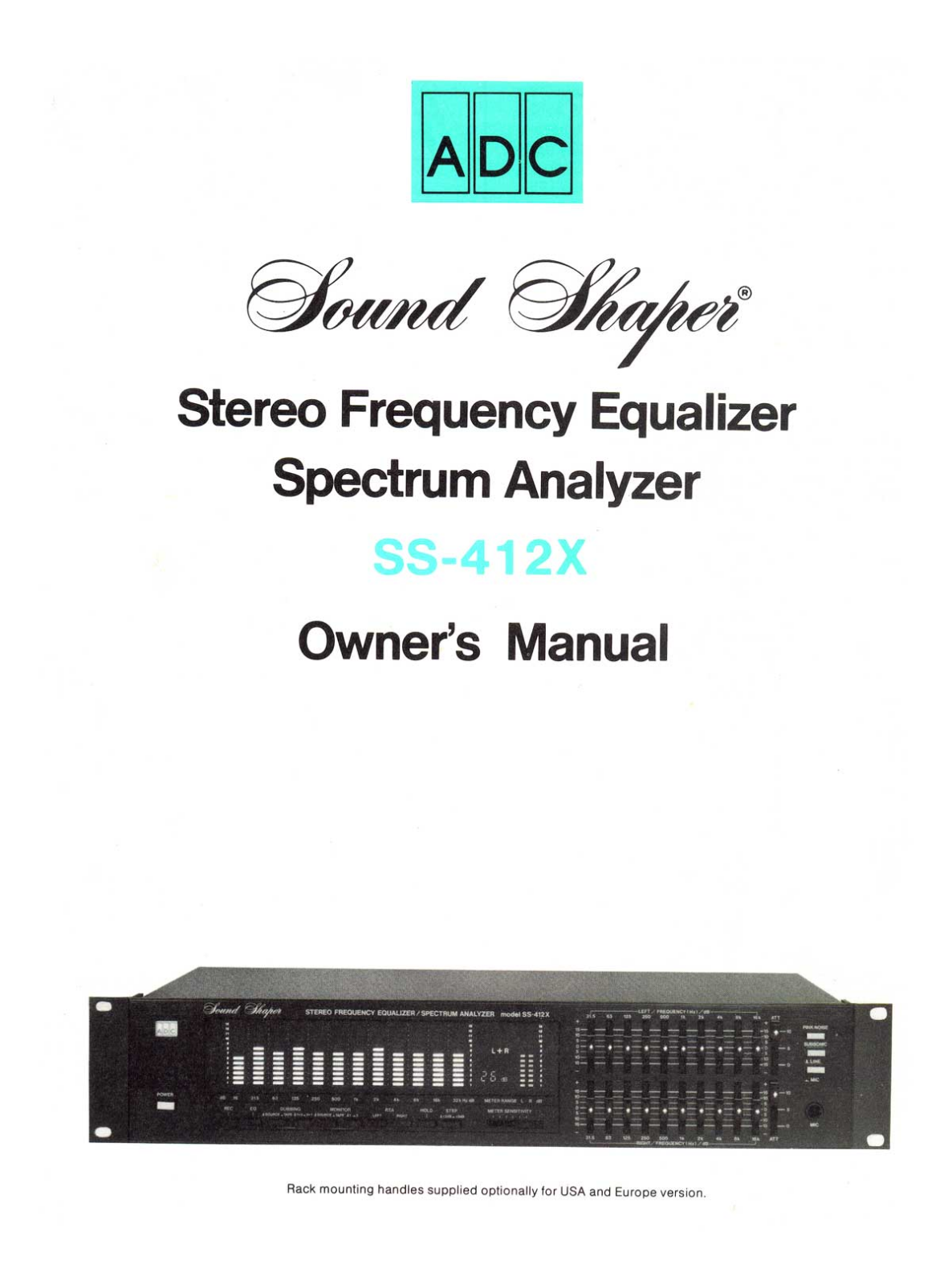 ADC SS-412X User Manual