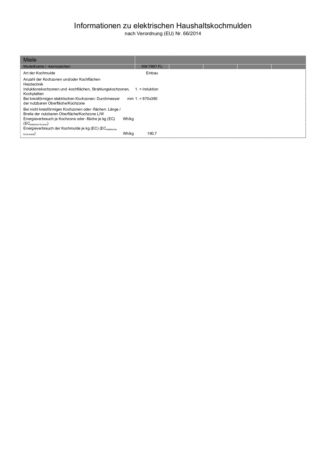 Miele KM 7897 FL User Manual