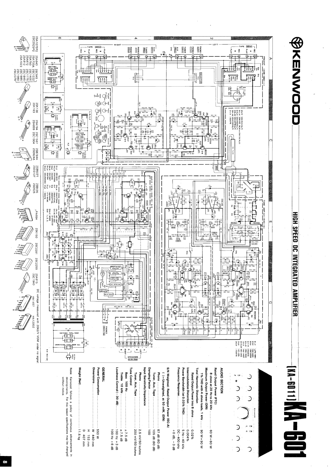 Kenwood KA-601 Schematic