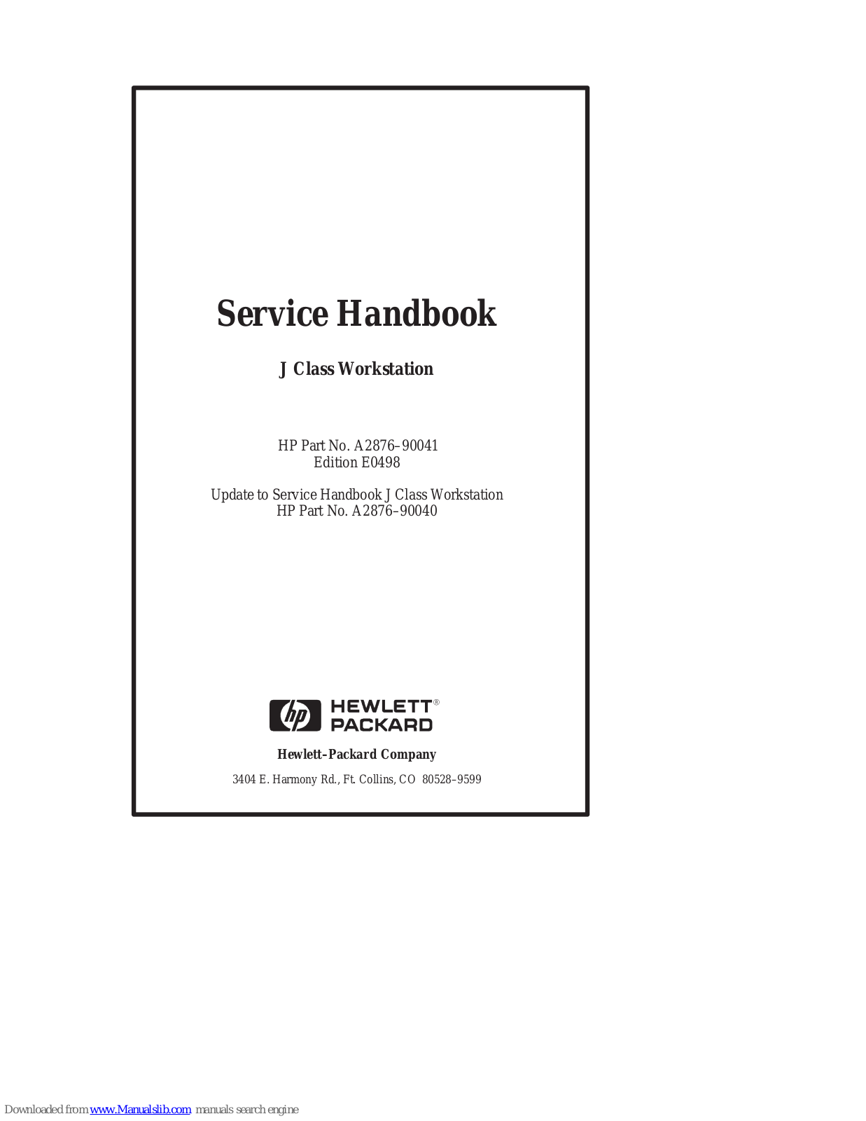 HP Visualize J2240, Visualize J280, Visualize J282 Service Handbook