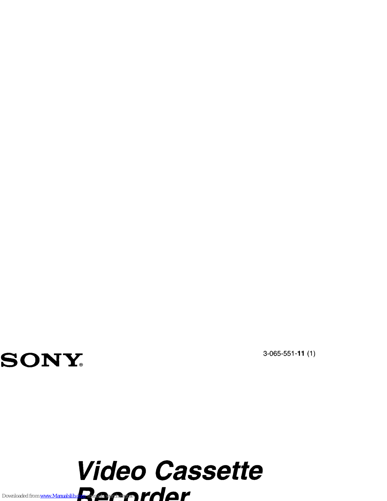 Sony SLV-N81,SLV-N71 Operating Instructions Manual