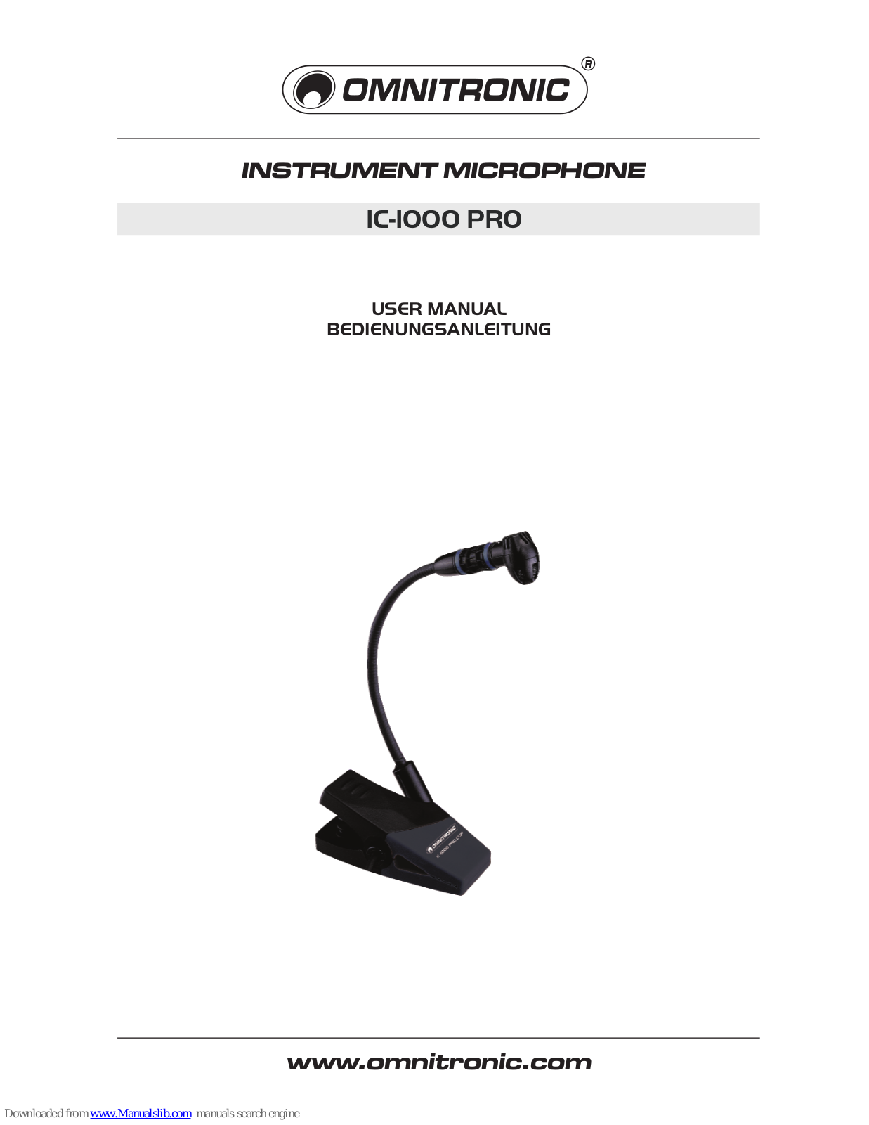 Omnitronic IC-1000 PRO User Manual