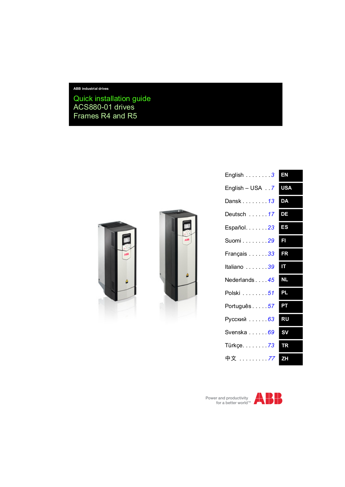 ABB ACS880-01 Installation Guide