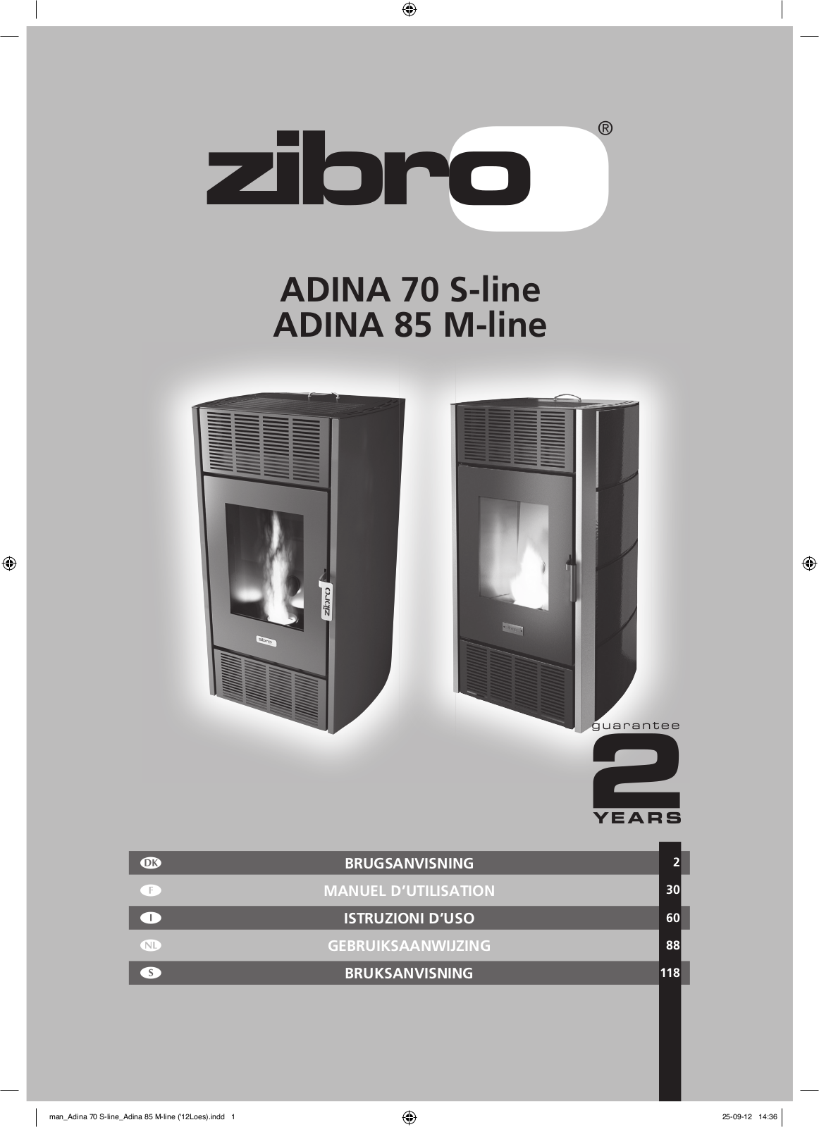 ZIBRO Adina 70 S-Line, Adina 85 M-Line User Manual