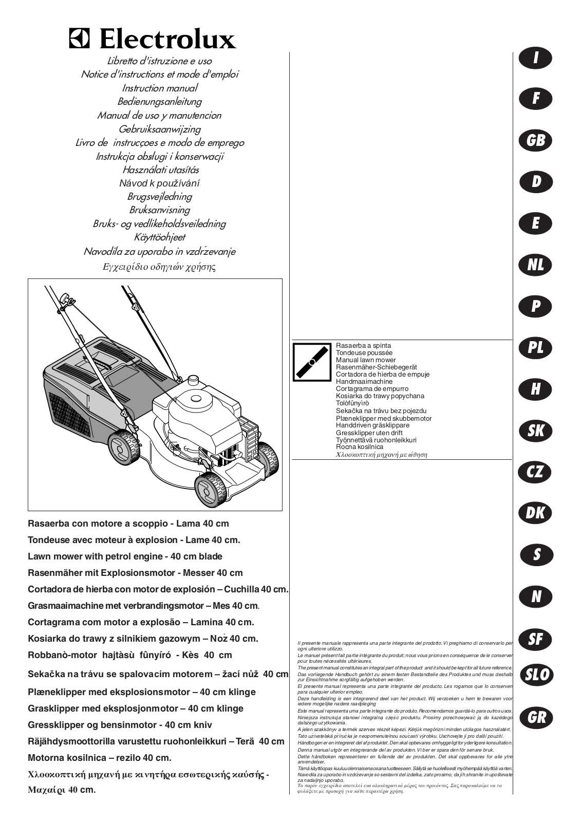 Electrolux PT3540S, P3540S User Manual