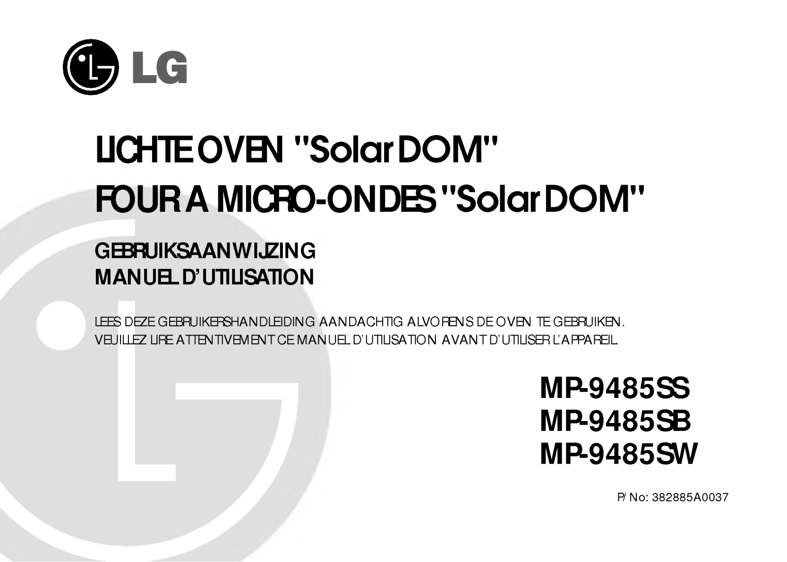 Lg MP-9485SB, MP-9485SS, MP-9485SW User Manual