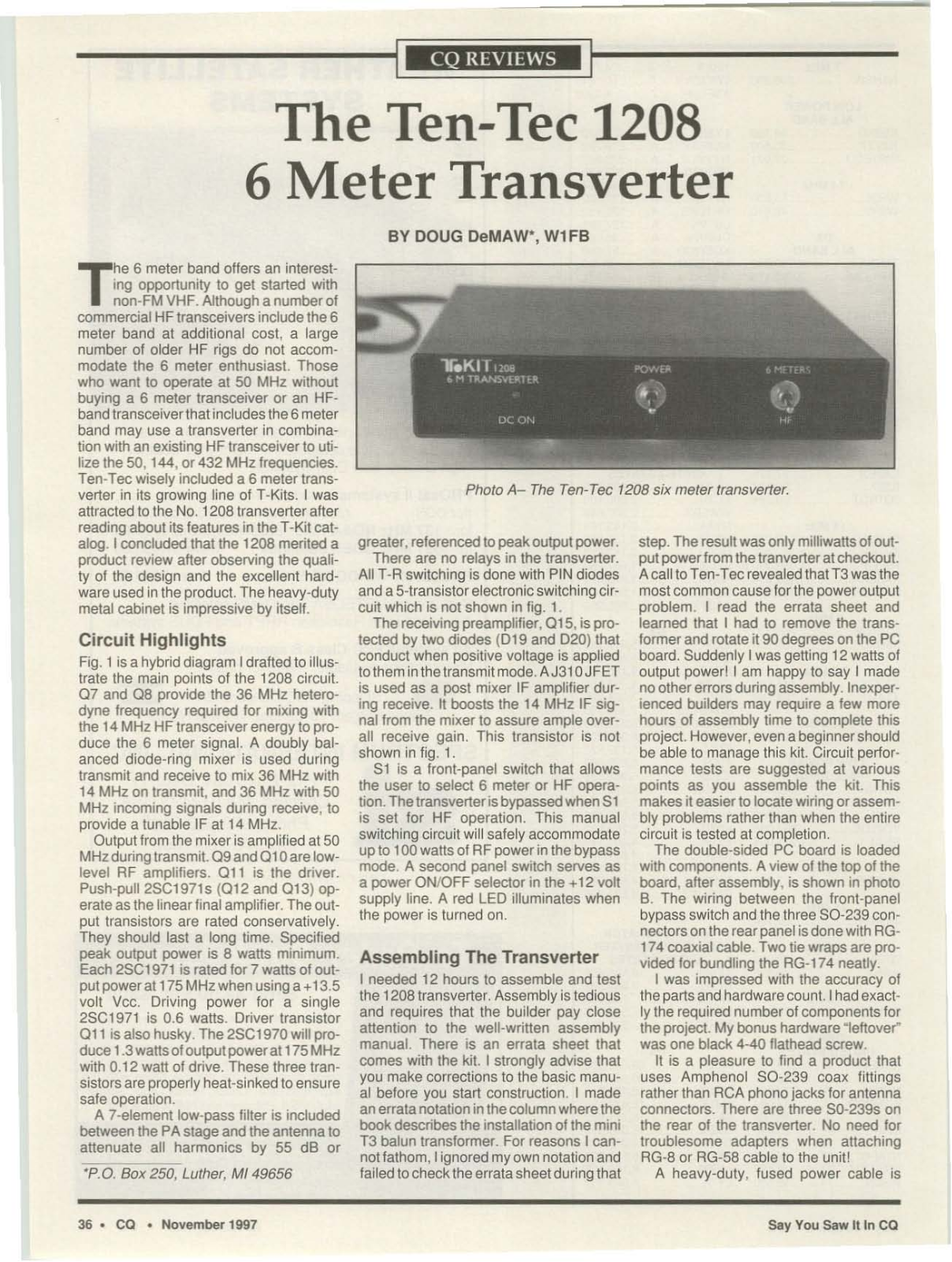 Ten-Tec 1208 review - ManualMachine.com