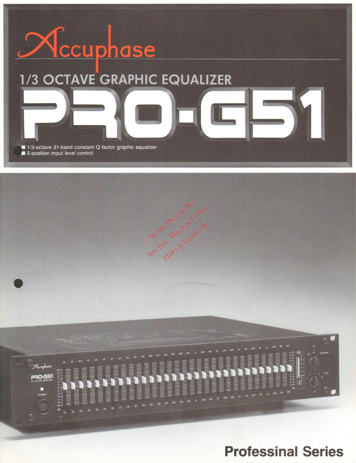 Accuphase PRO-G51 User guide - ManualMachine.com