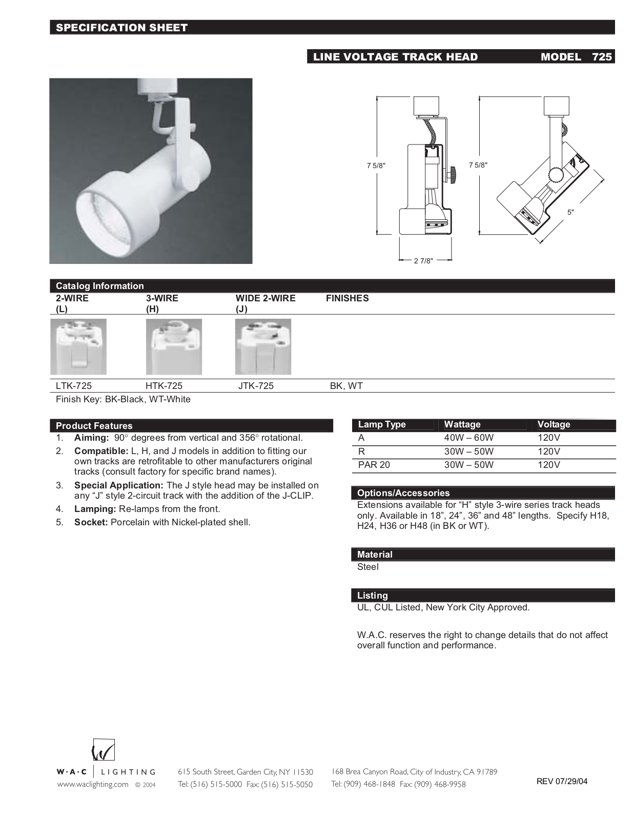WAC Lighting WAC1862 Specifications - ManualMachine.com