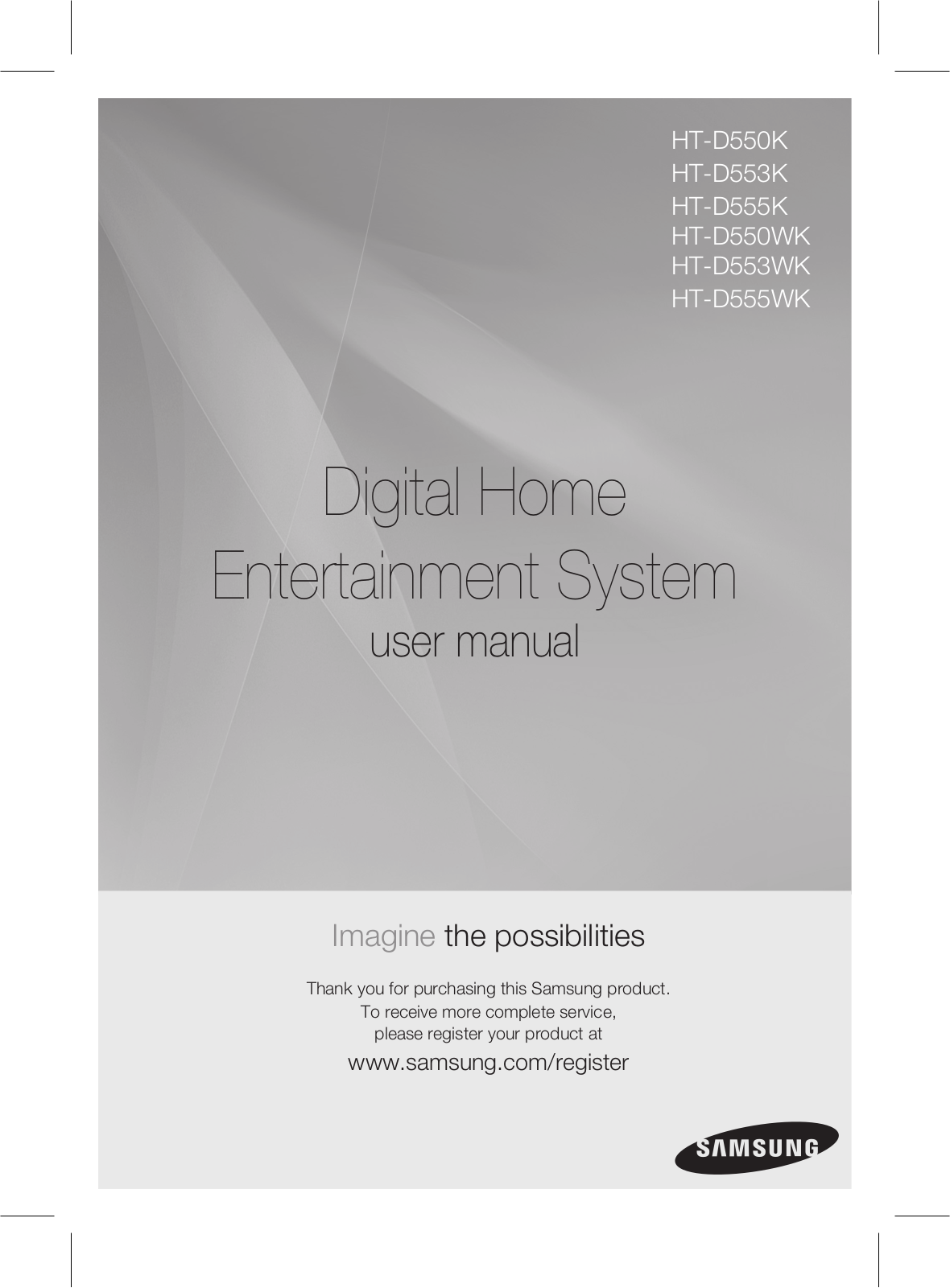 Samsung HT-D555WK User manual