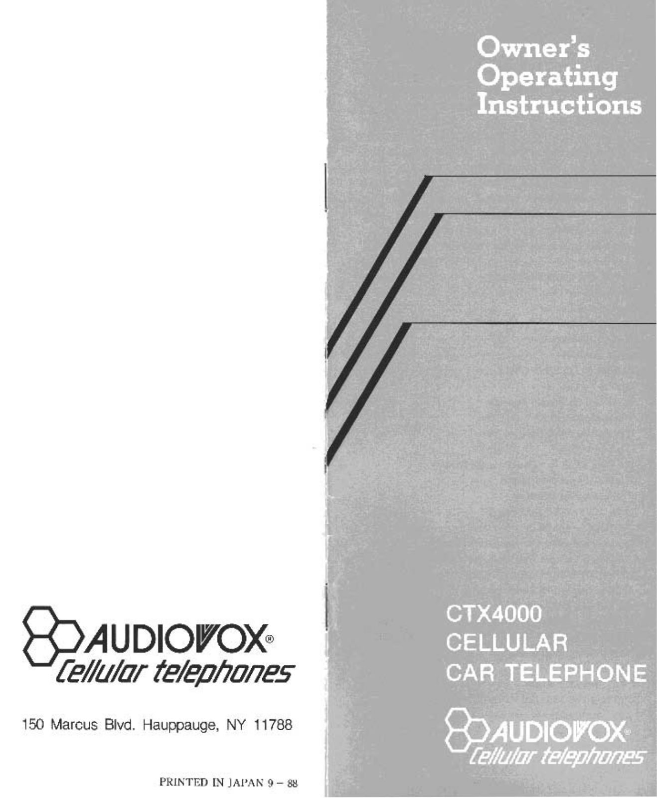 Audiovox CTX4000 User Manual