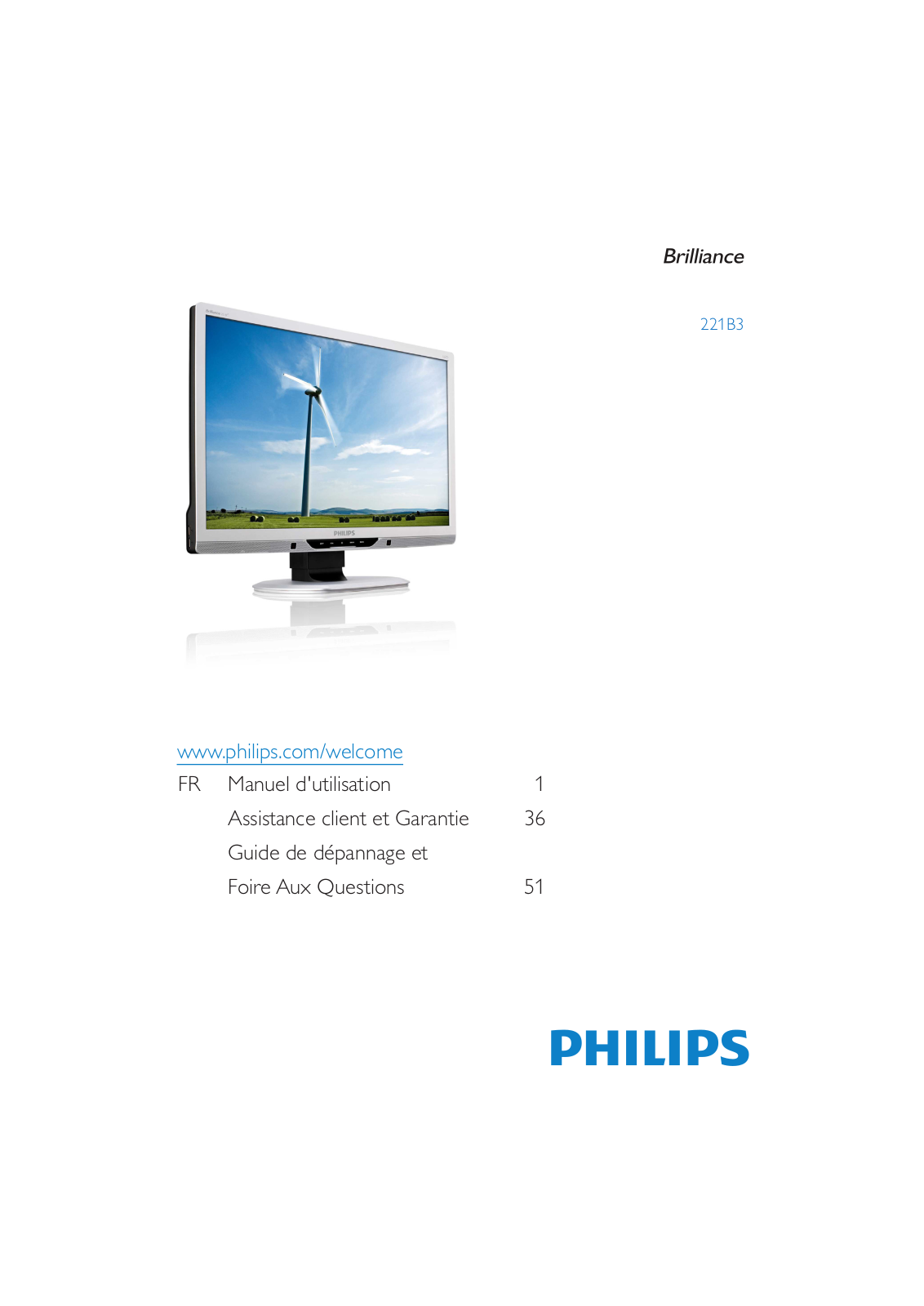 PHILIPS 221B3 User Manual