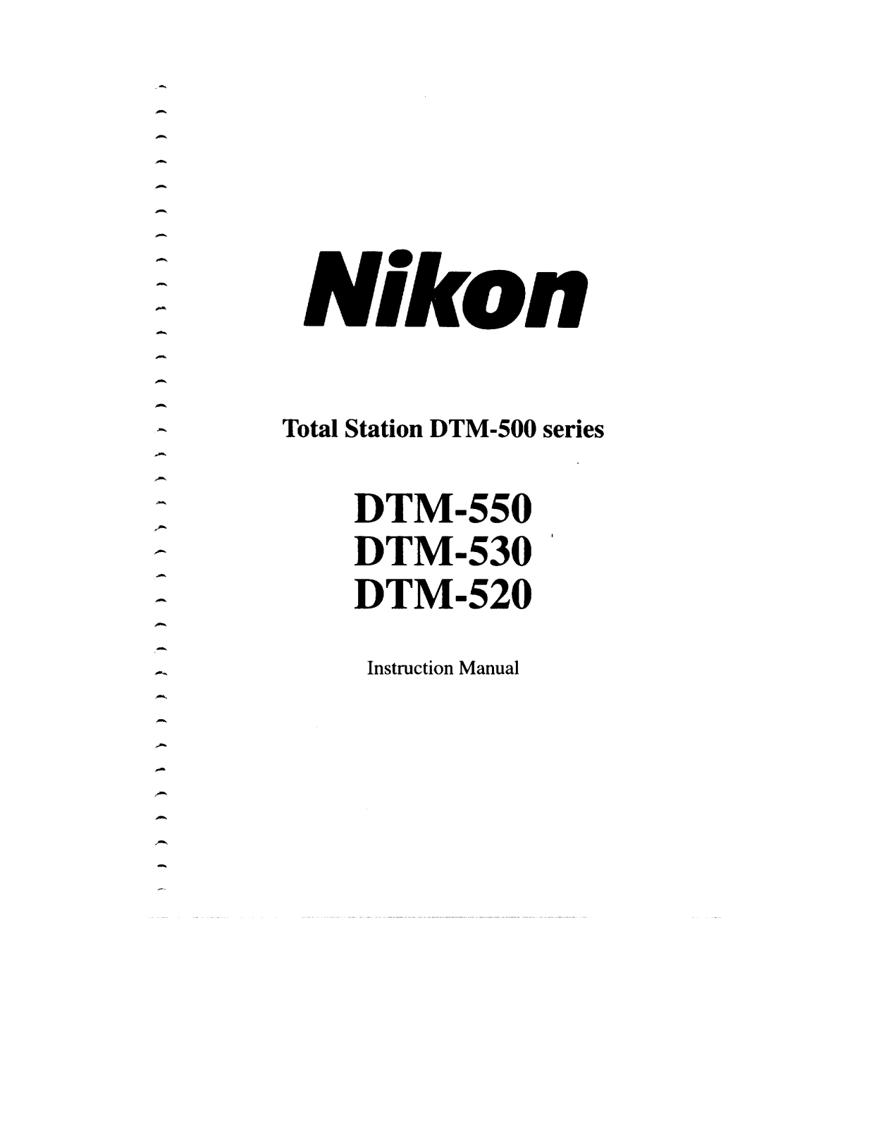 Nikon DTM-520, DTM-550, DTM-530 User Manual