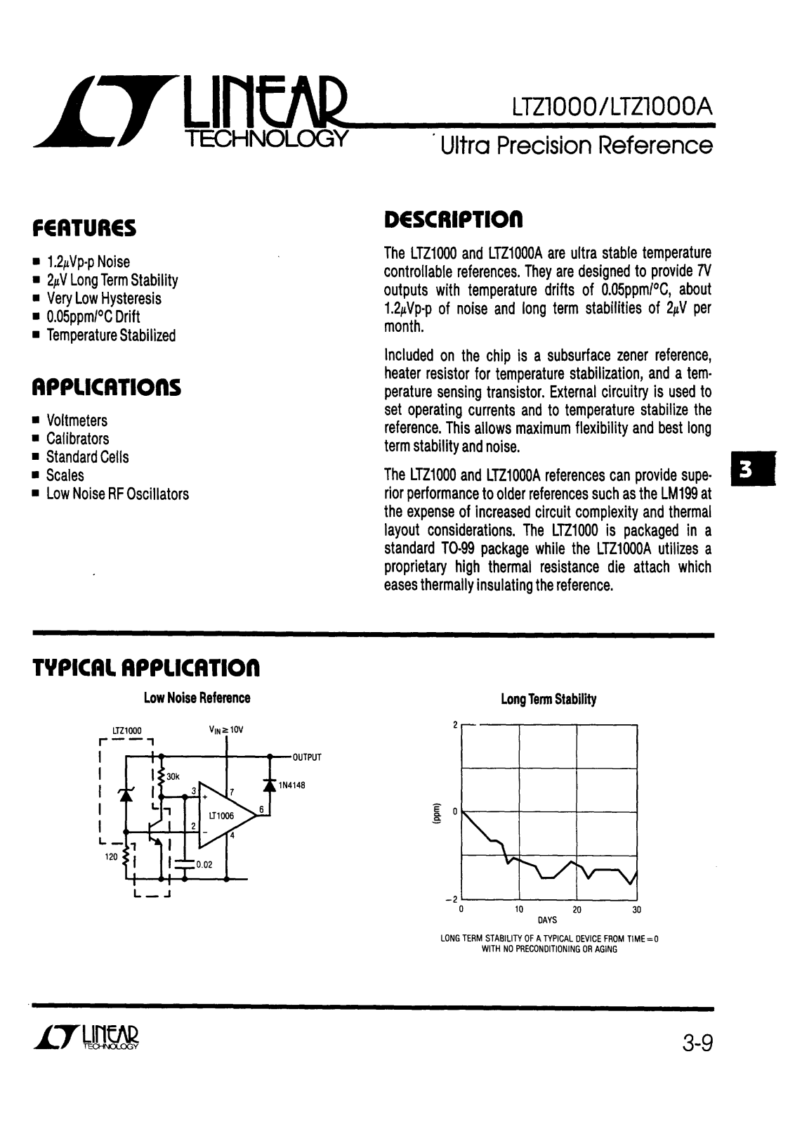 Linear Technology LTZ1000 Datasheet