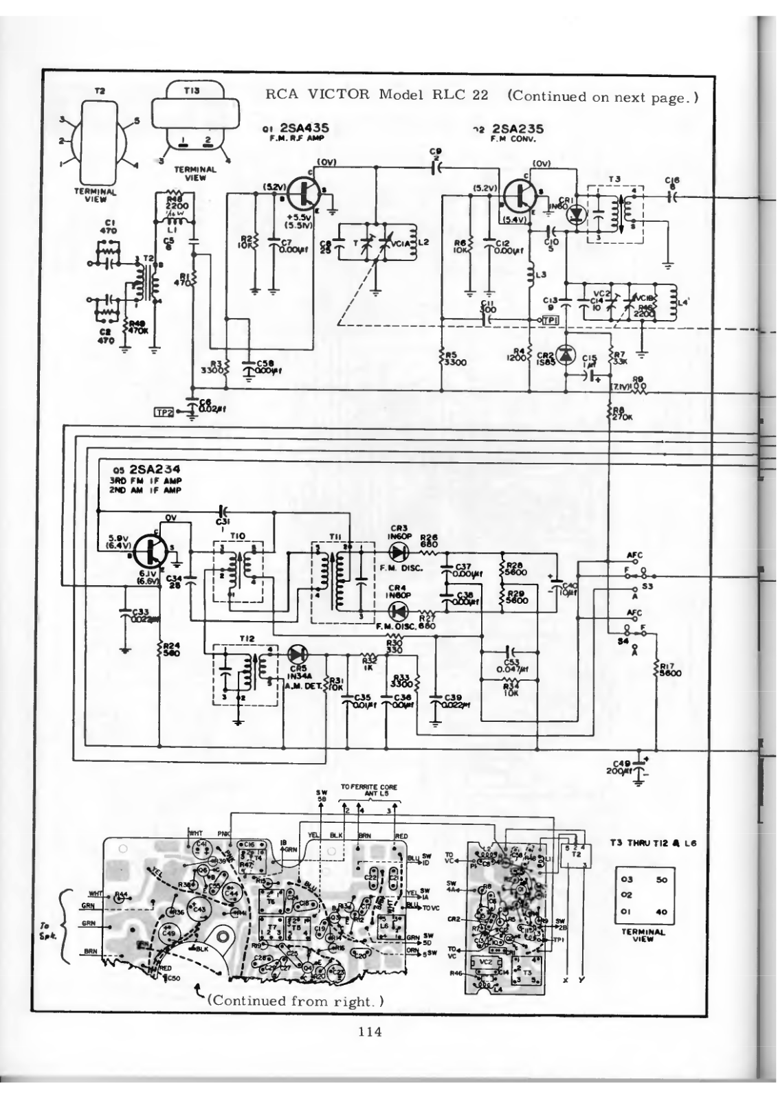 RCA Victor RLC22 Schematic