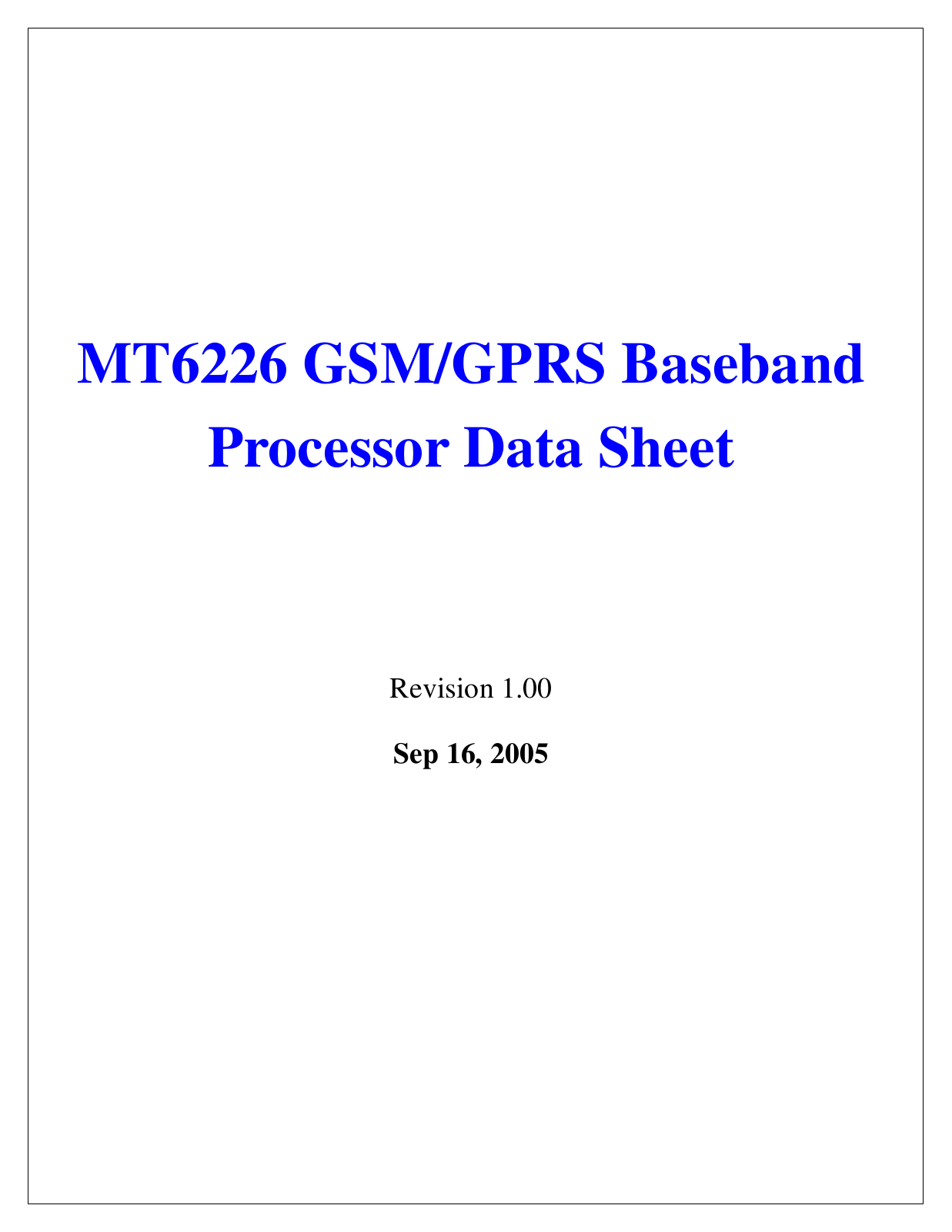 MediaTek MT6226 Schematics