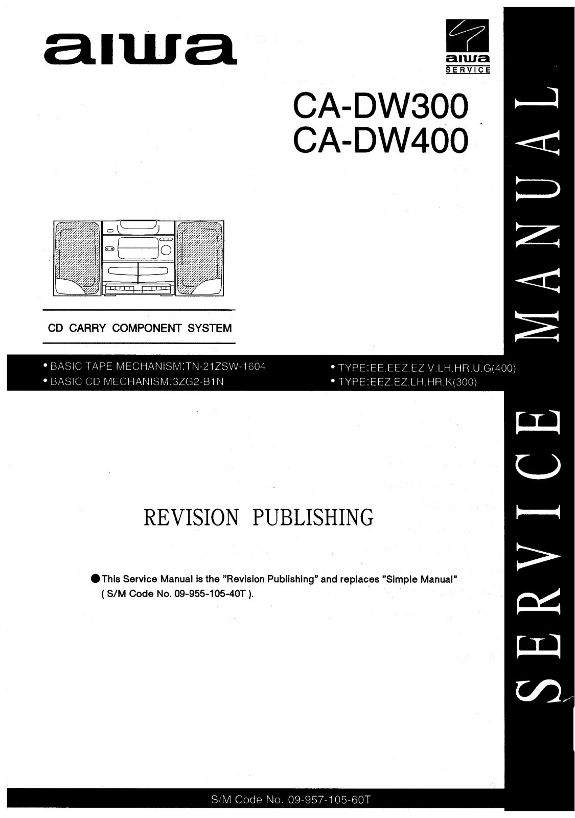 Aiwa CA DW300, CA DW400 Service Manual