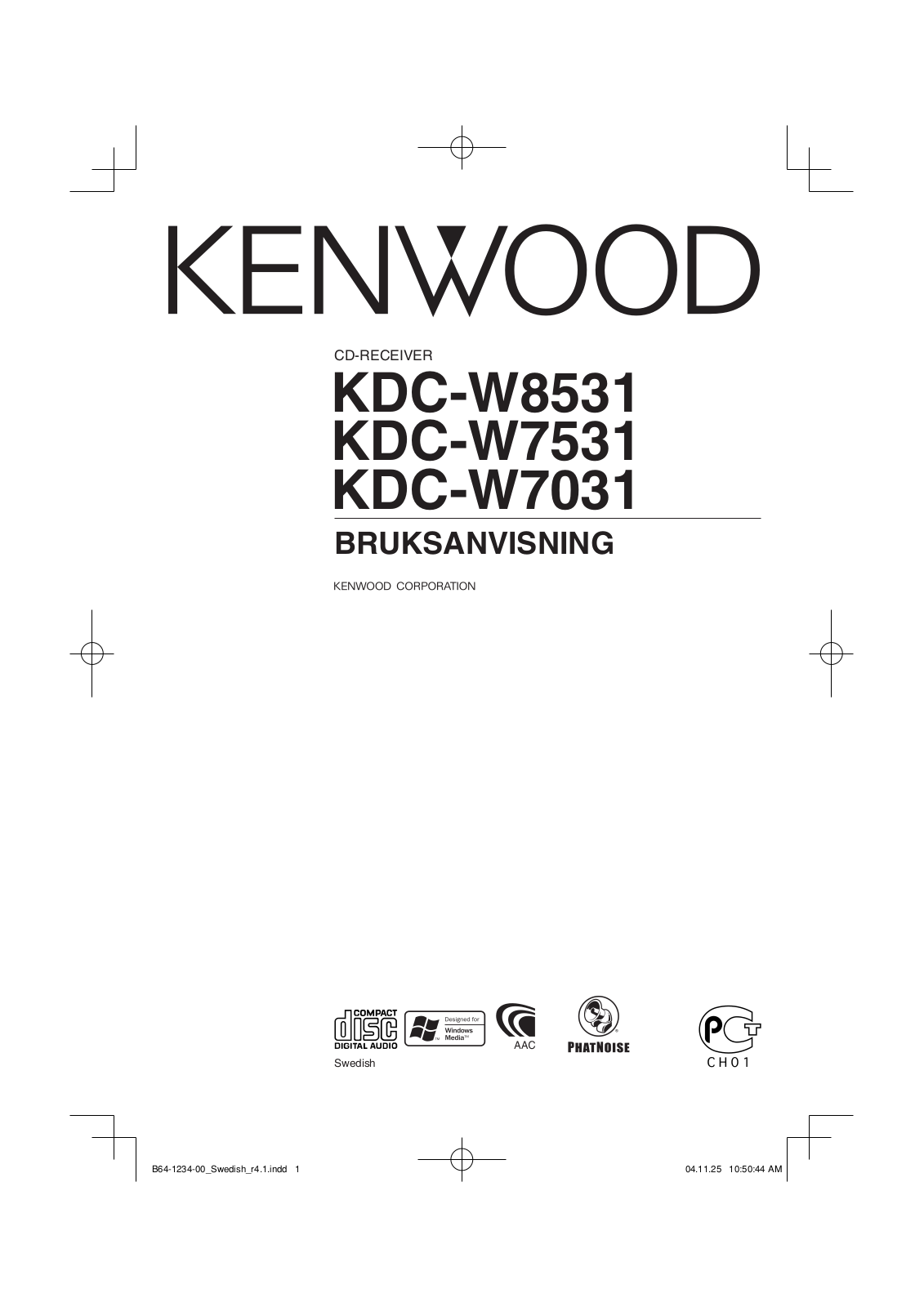 Kenwood KDC-W7031, KDC-W8531, KDC-W7531 User Manual