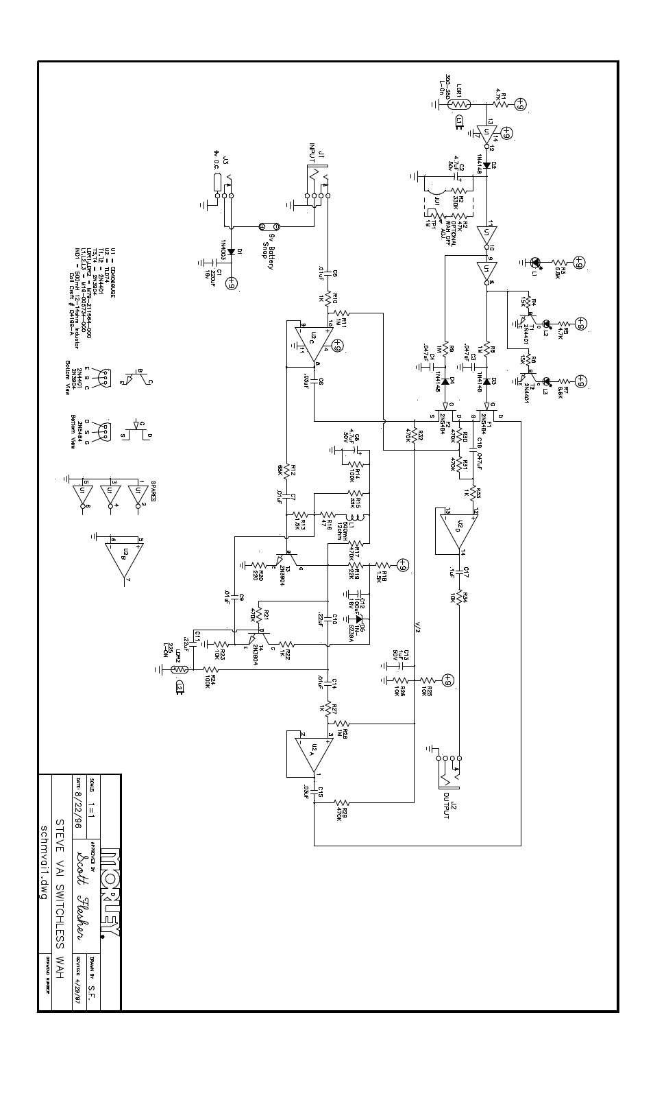 Morley pedals VAI-1ES Schematics