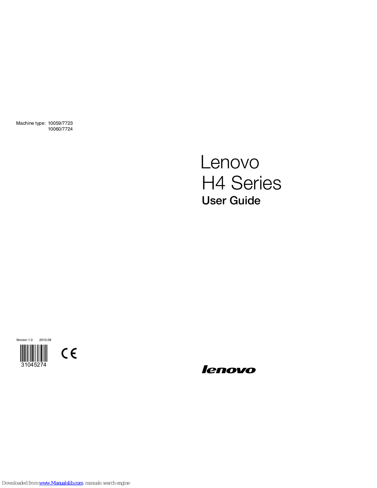 Lenovo H410e, H405, H410, 77231KU, 77231LU User Manual