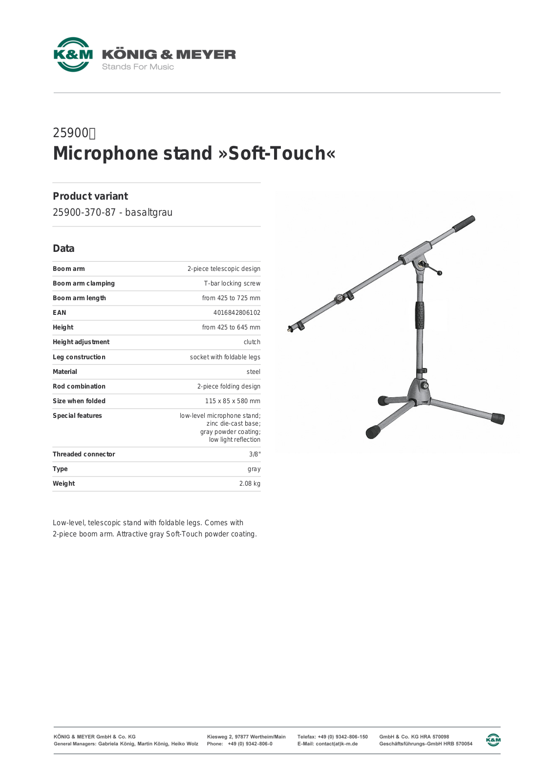 K&M 25900 Data Sheet