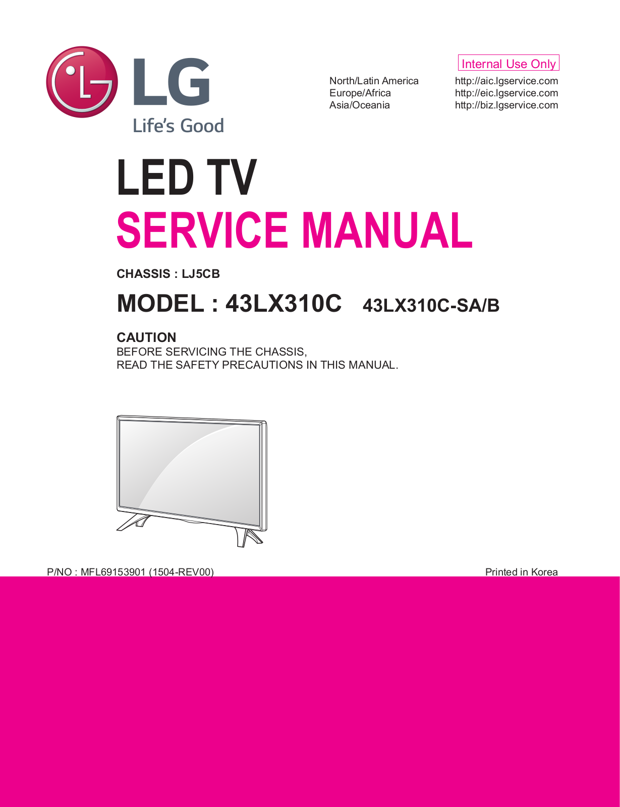 LG 43LX310C, 43LX310C-SA-B Schematic