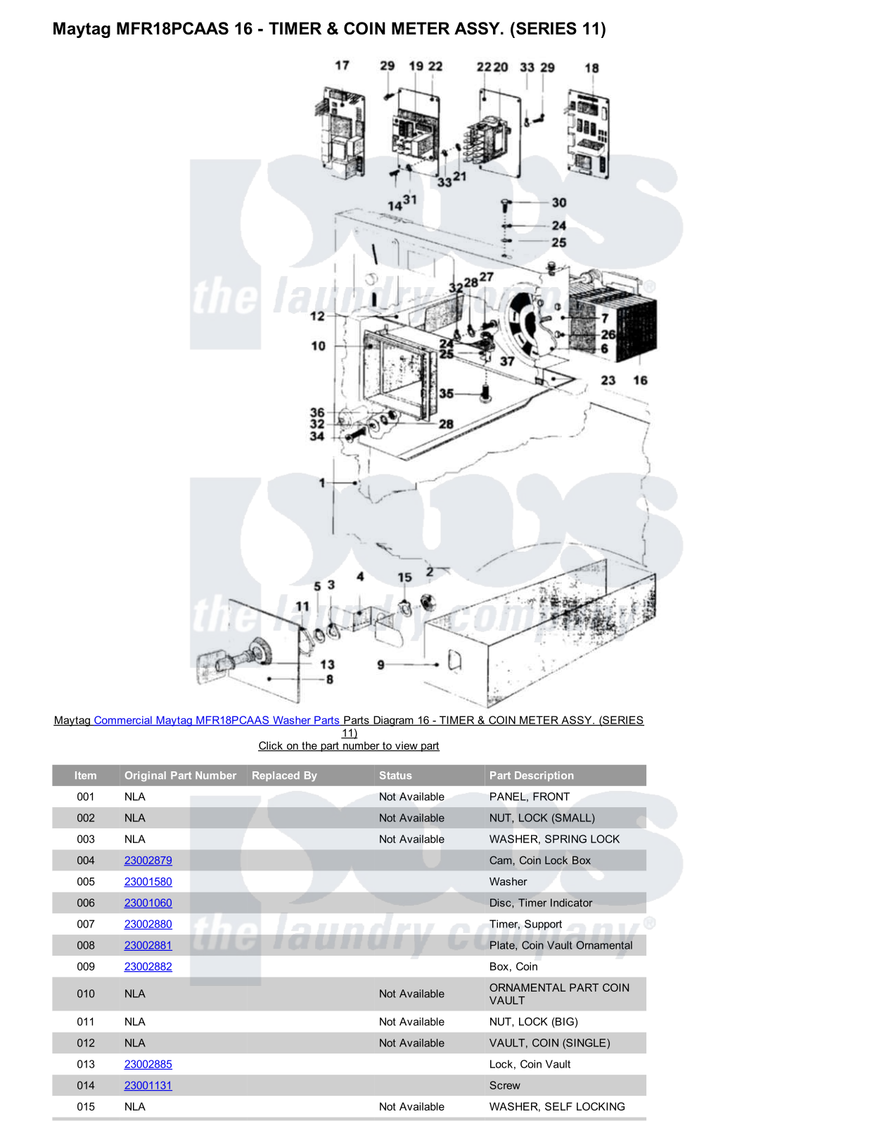 Maytag MFR18PCAAS Parts Diagram