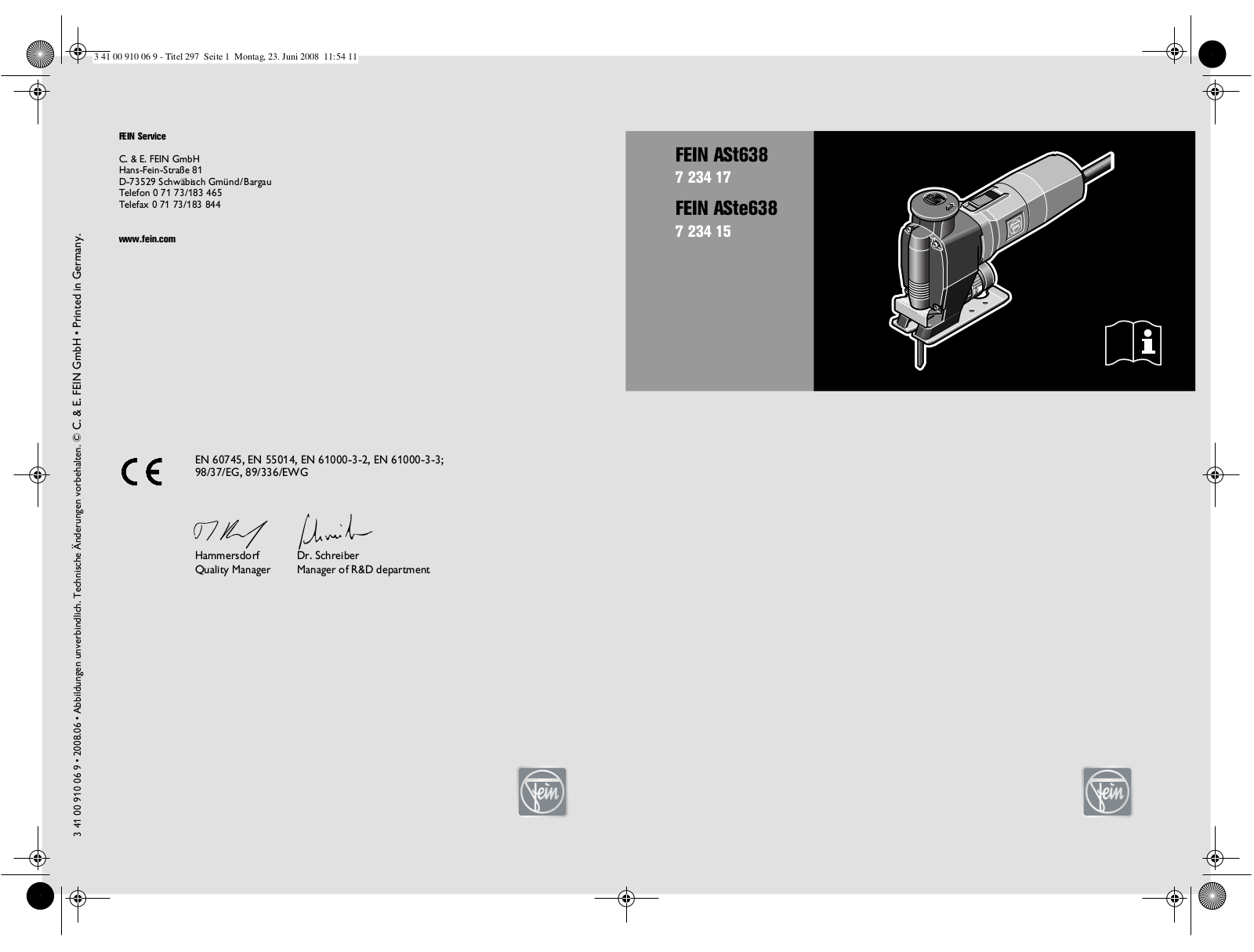 Fein ASte636 User Manual