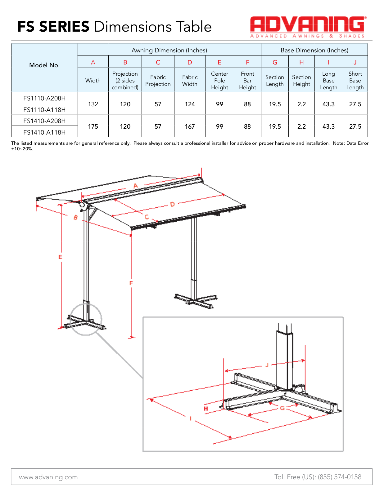 Advaning AZAN1028 Dimensions - ManualMachine.com