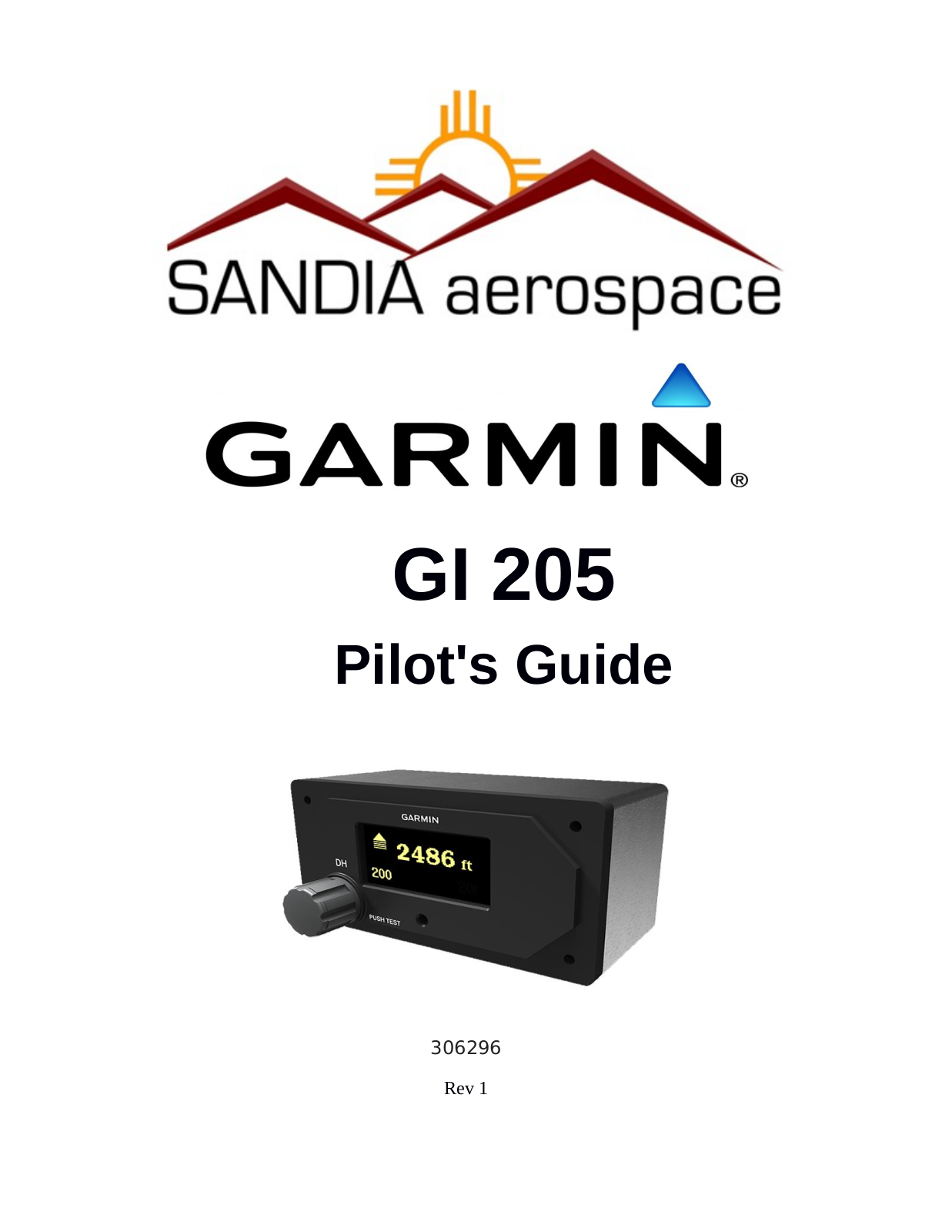 Garmin Gi 205 Pilot's Guide