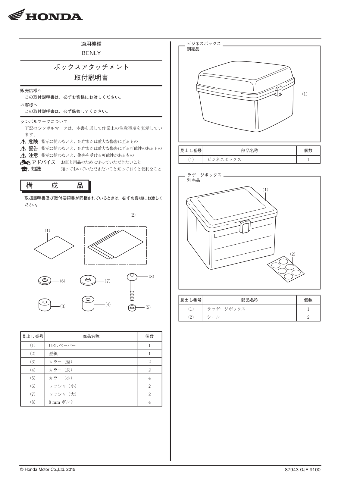 Honda Benly 110 (2016), Benly  (2016) User guide - ManualMachine.com