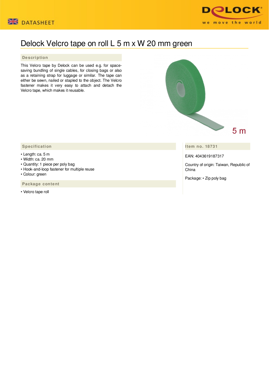 DELOCK 18731 Datasheet - ManualMachine.com