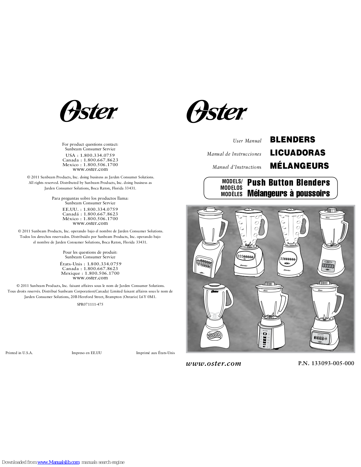 Oster BLSTTG, 6640, 6641, 6647, 6694 User Manual