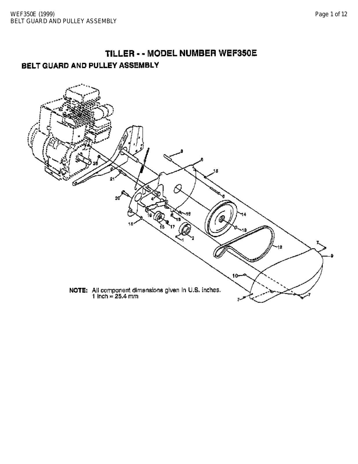 AYP WEF350E Parts List