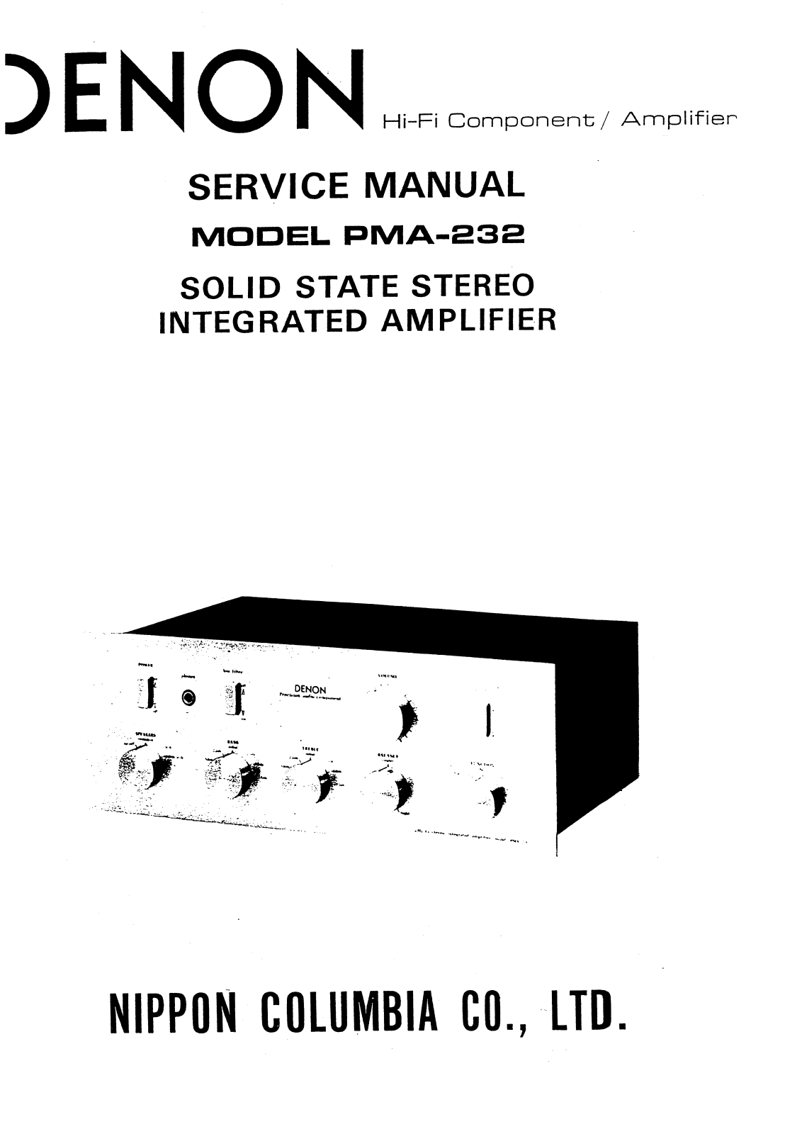 Denon PMA-232 Service Manual