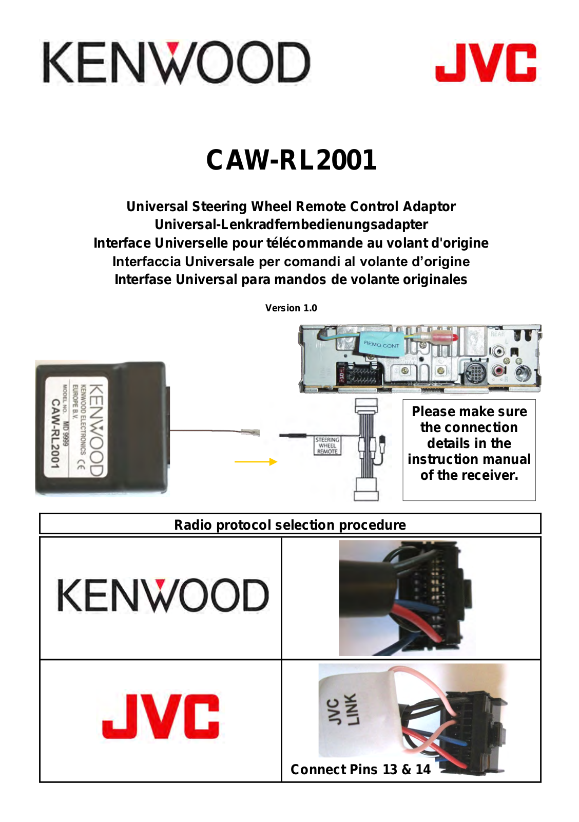 Kenwood CAW-RL2001 User Manual