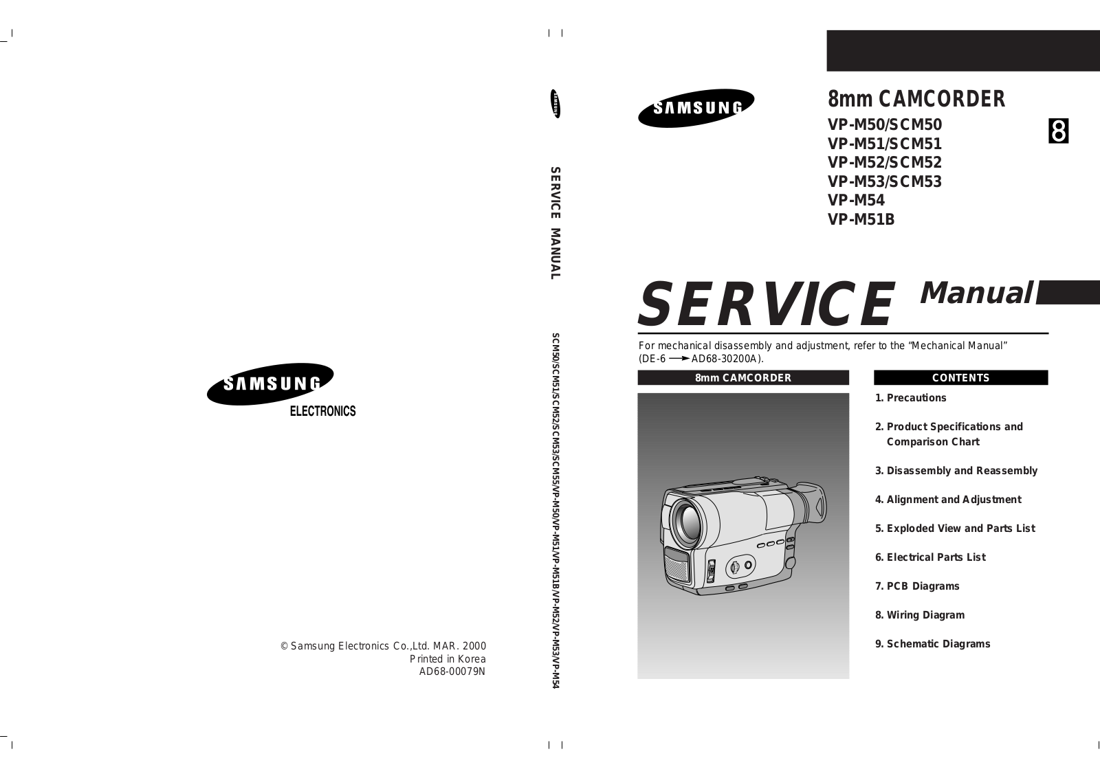SAMSUNG VP_M50M54 Service Manual