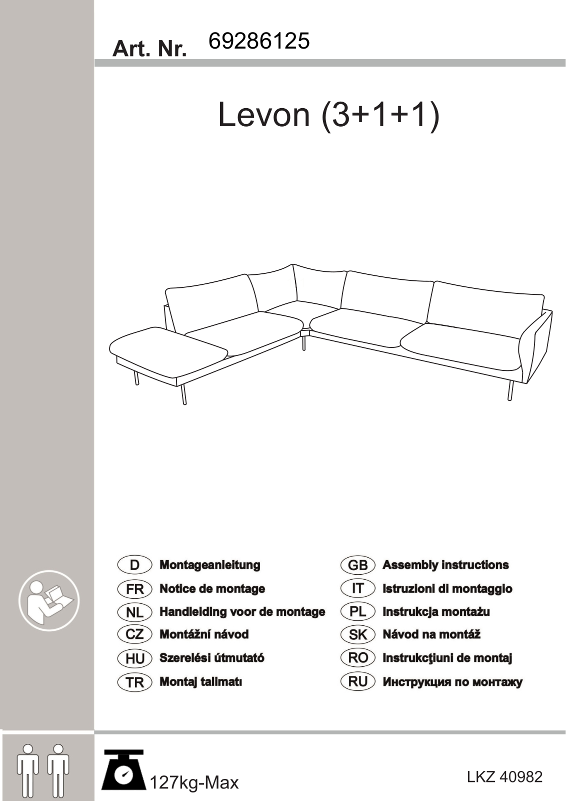 Levon 69286125 Assembly instructions - ManualMachine.com