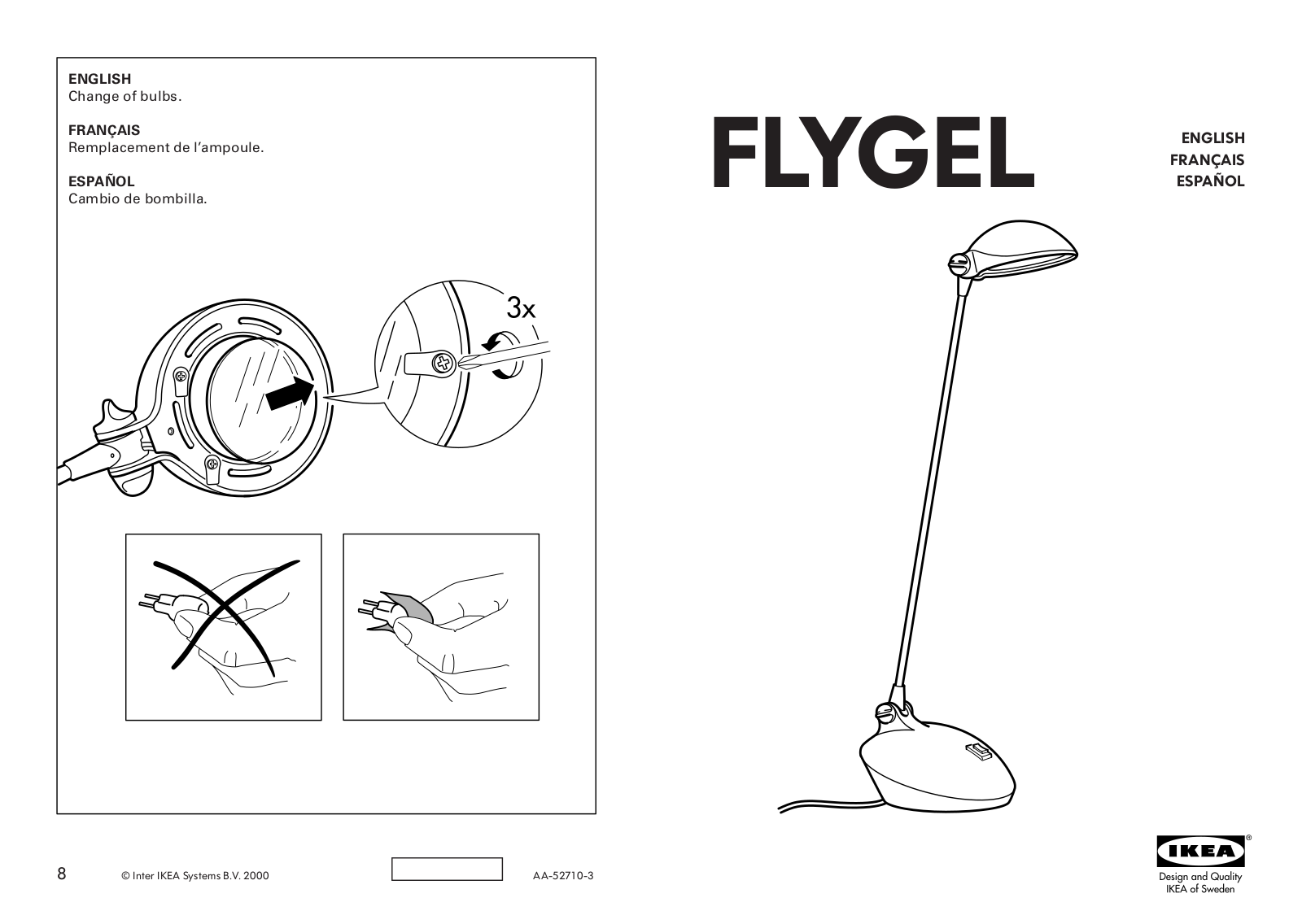 IKEA AA-52710-3 User Manual