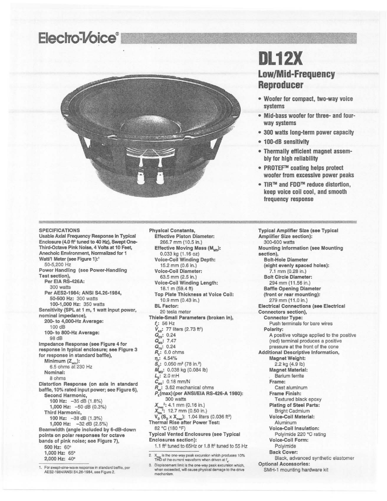 Electro-Voice DL12X User Manual