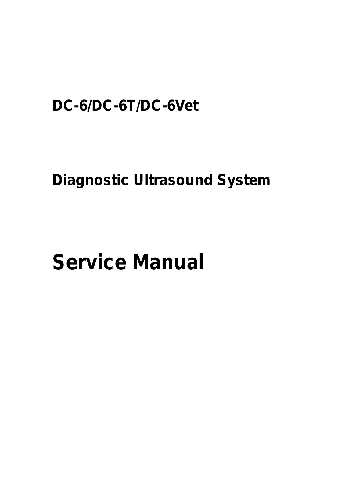 Mindray DC-6, DC-6T, DC-6Vet User manual