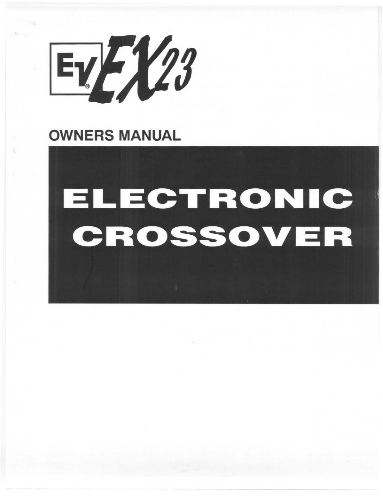 Electro-voice EX-23 User Manual