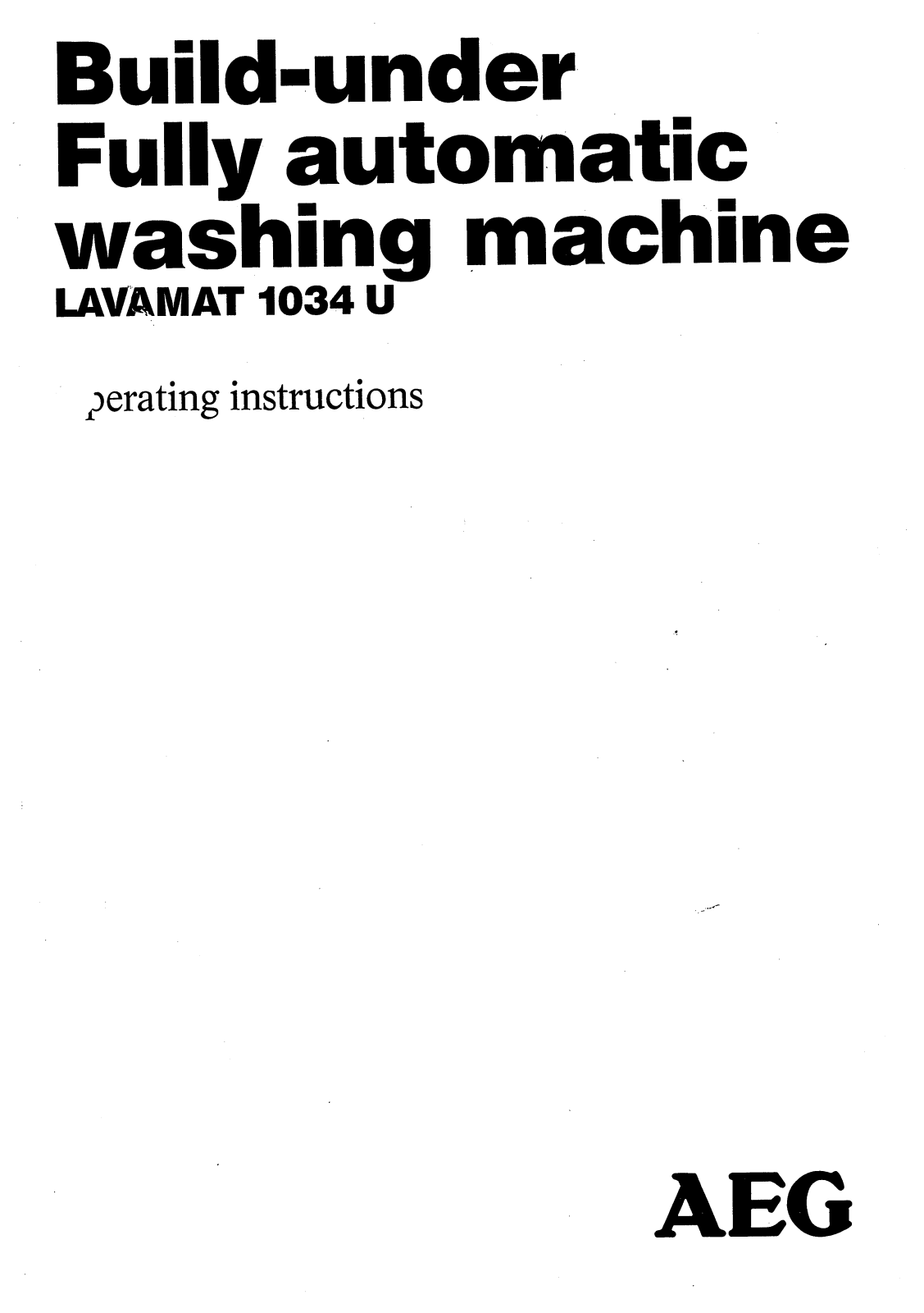 Electrolux U01487 User Manual