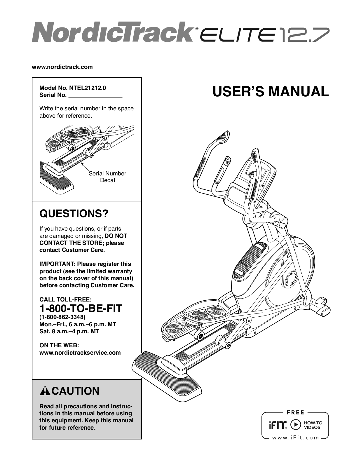 NordicTrack NTEL212120 Owner's Manual