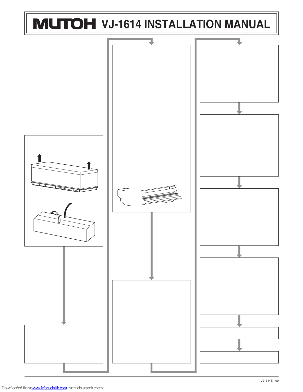 MUTOH VJ-1614, VJ-1604 Installation Manual